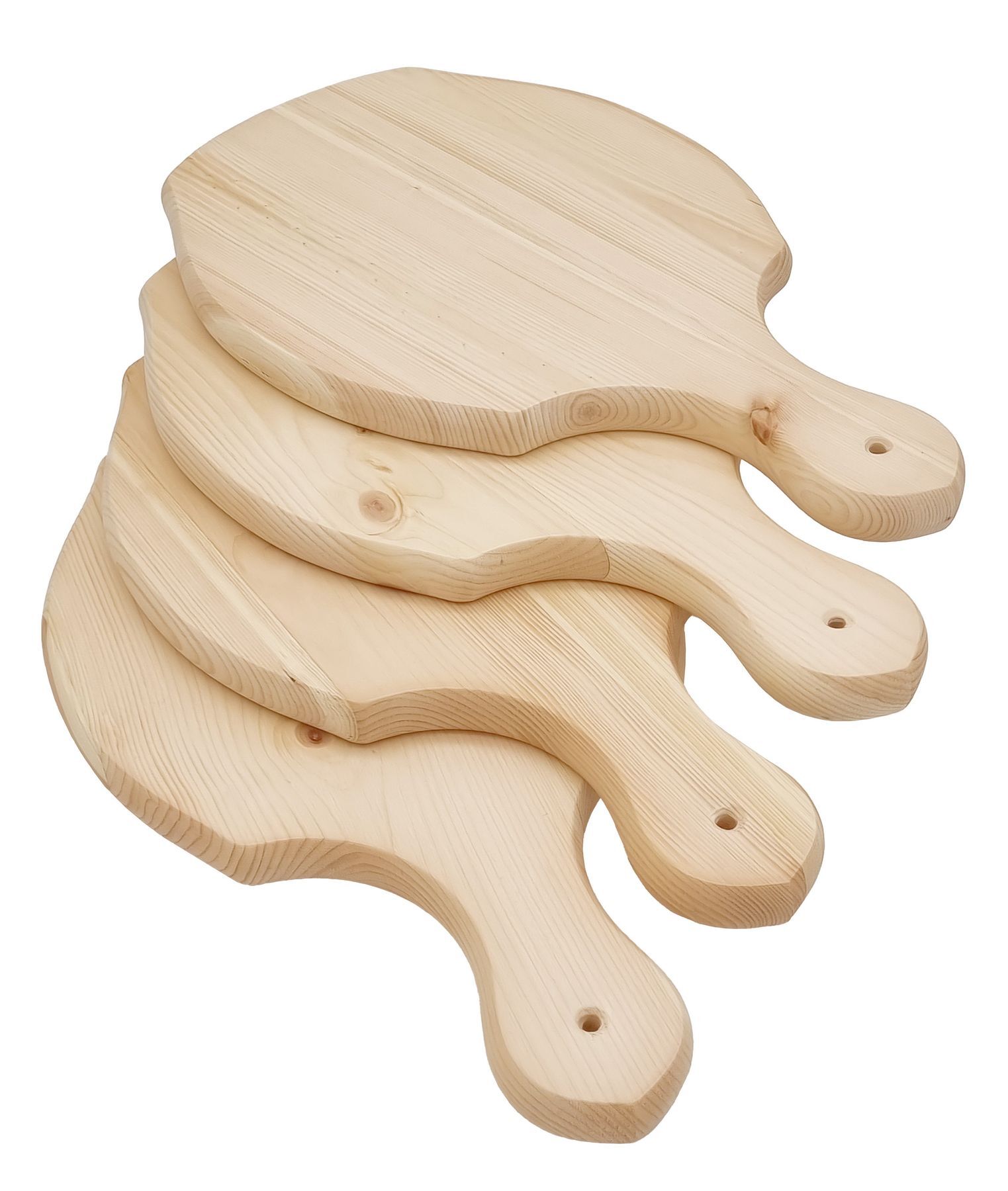 Schneidebrett 4er Set Brotzeitbrett aus Zirbenholz 4er Set