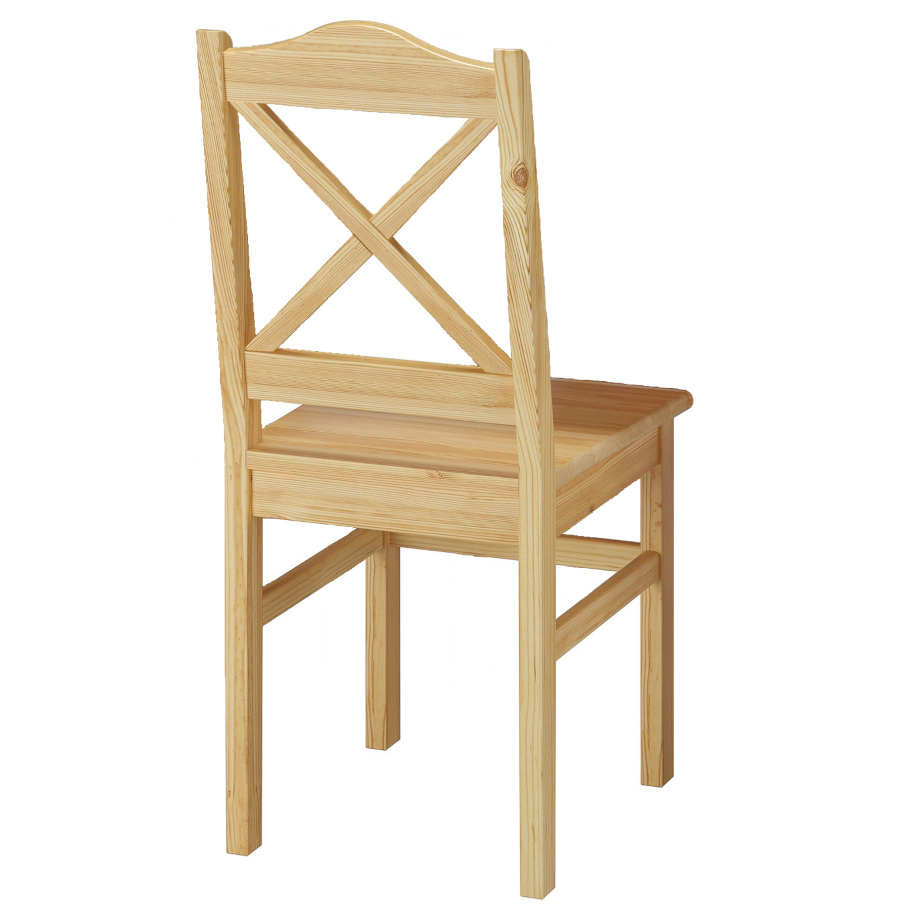 Holzstuhl, Gartenstuhl, Kiefernholz, Sitzgelegenheit, Rattanoptik,