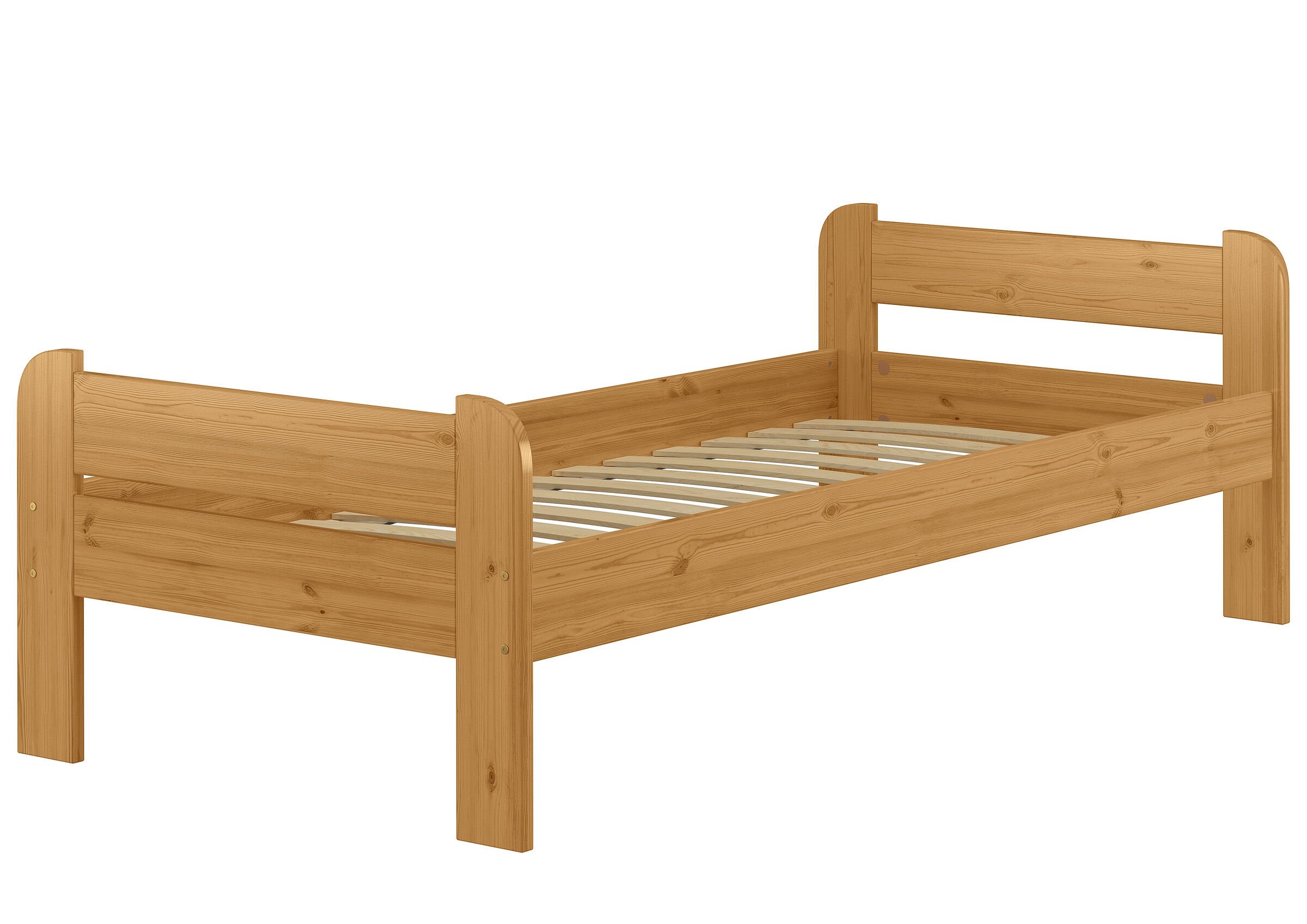 Moebel, Krippe, Babybett, Bett, Hochbett, Elegantes Holzbett 90x200 mit Federleisten