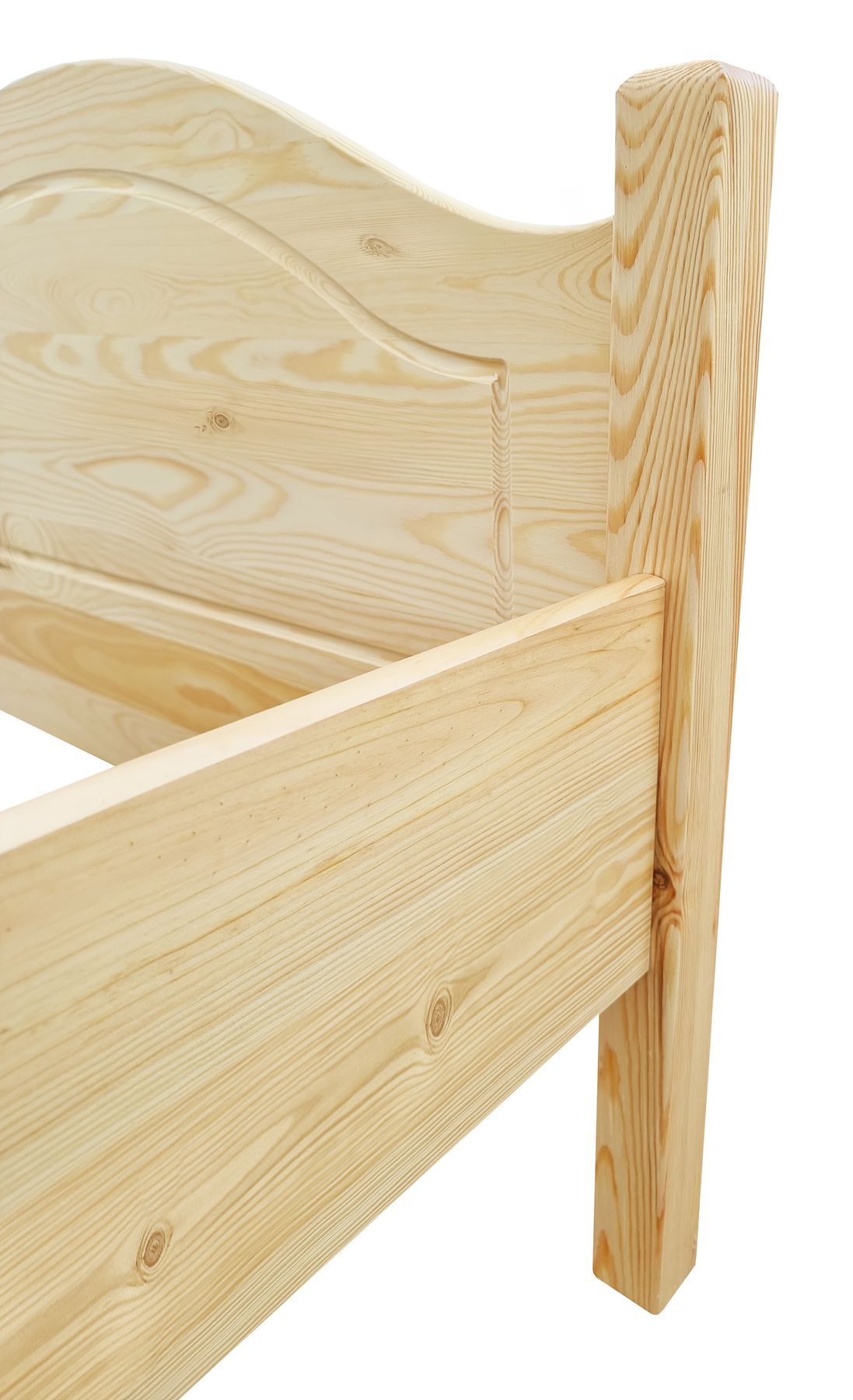 Holzbett, Kopfteil Holz, Holzlattenbed, Naturholz, lackfrei, Holzbett Kiefer