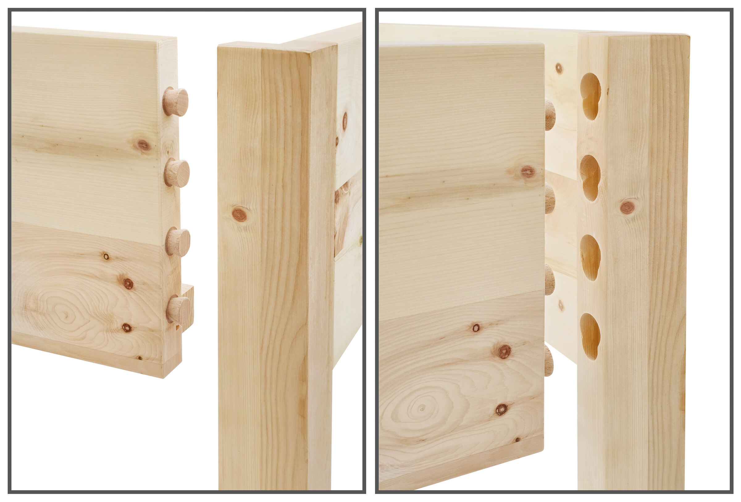 holz, Holzregal, Holzpaneel, Holzständer, Holzmerkmale, Metallfreie Verbindung des Ehebettes 200x200