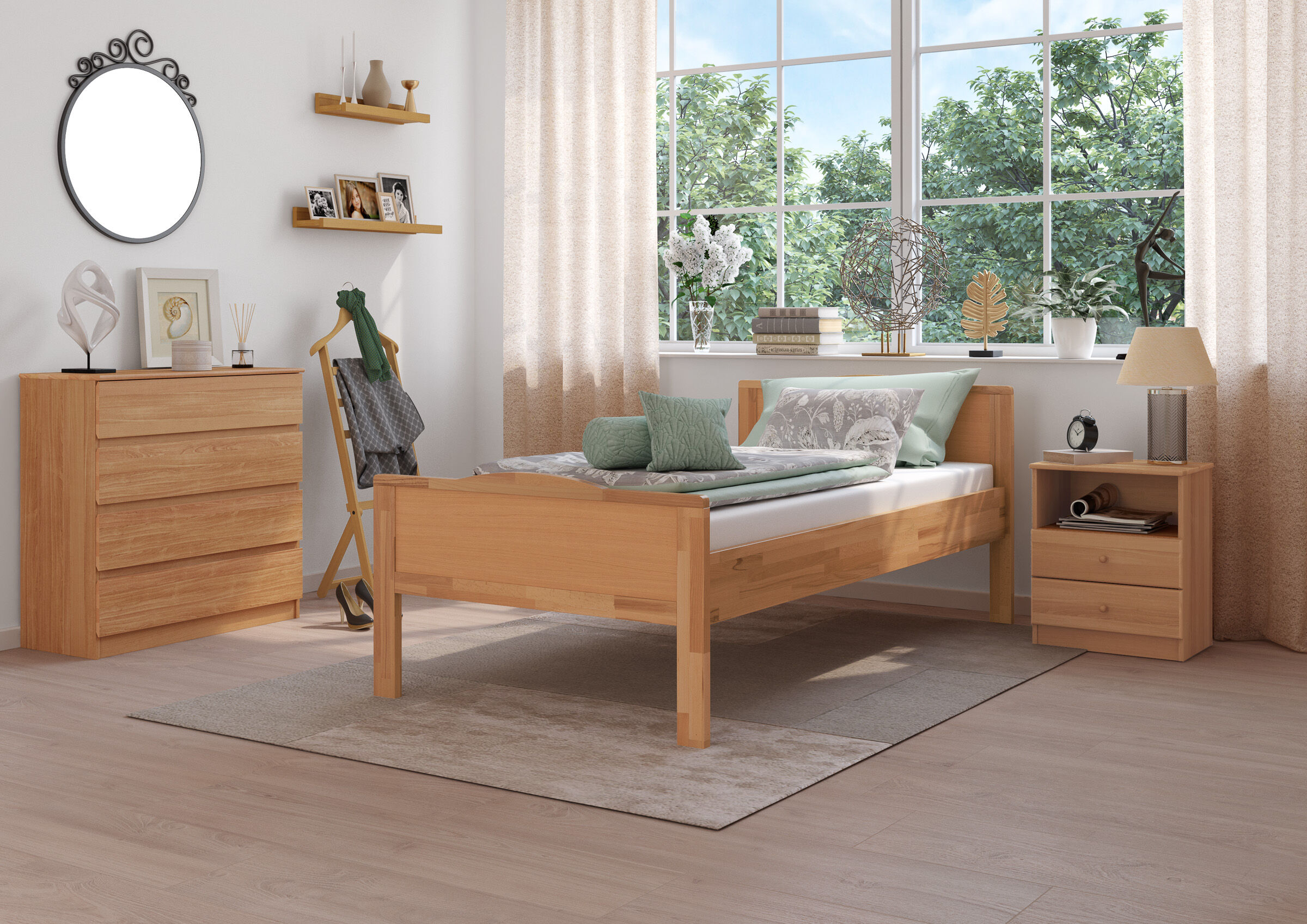 Innenarchitektur, Inneneinrichtung, Mobiliar, Bett, Bodenbeläge,