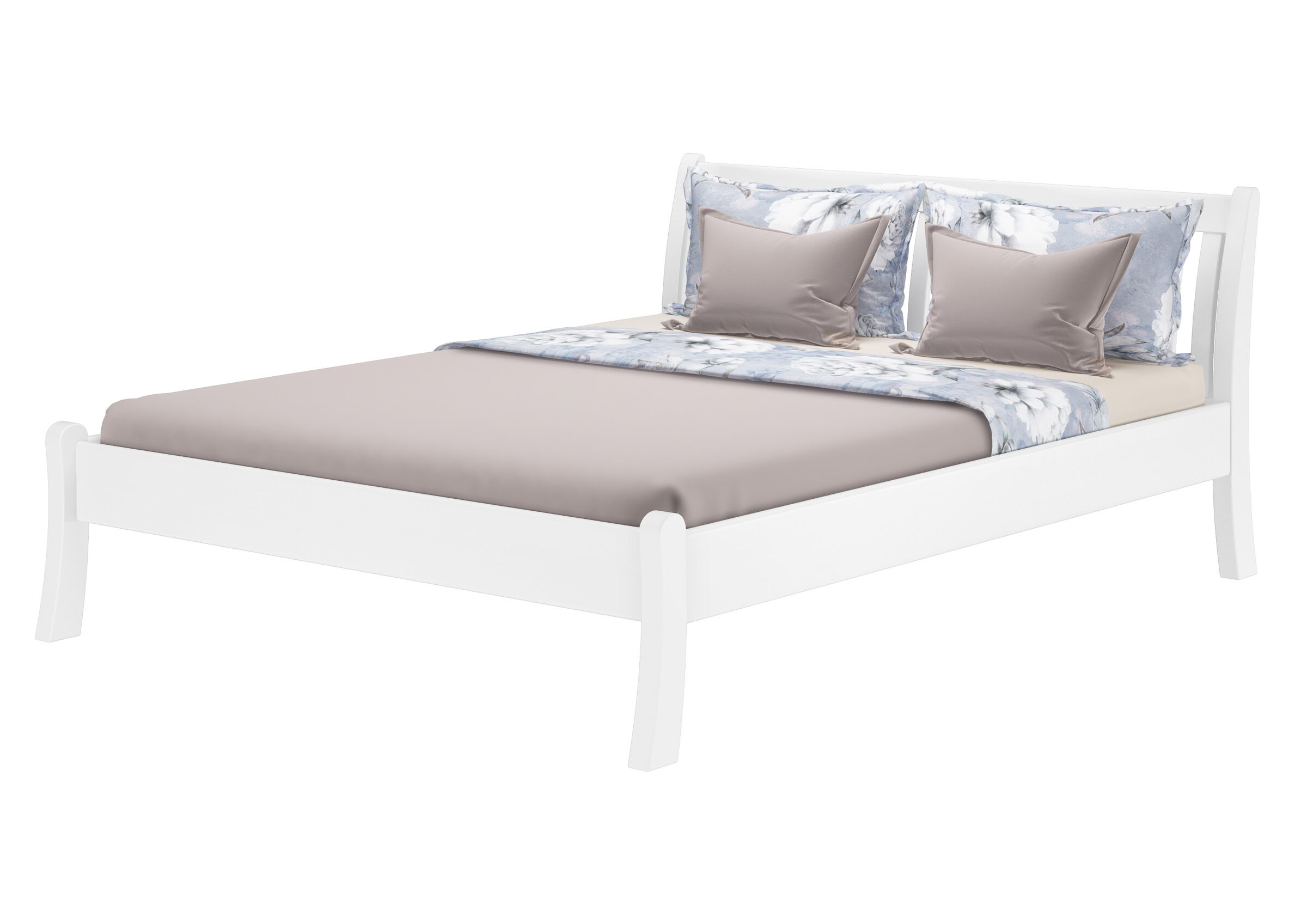 bett, bettgestell, holzbettrahmen, weiß, bettwäsche-sets,