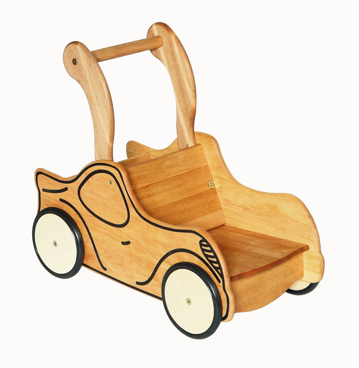 Holzwagen, Kinderfahrzeug, Kaufholz, Auto, Wagon, Lauflernwagen Auto
