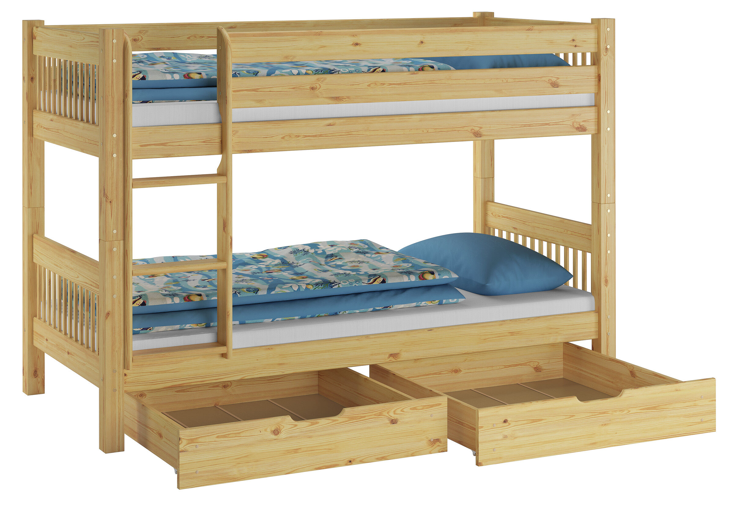 Teilbares-Doppelstockbett-für-Kinder-mit zwei Bettkästen Moebel, Bett, Hochbett, Krippe, Bett für Säuglinge,