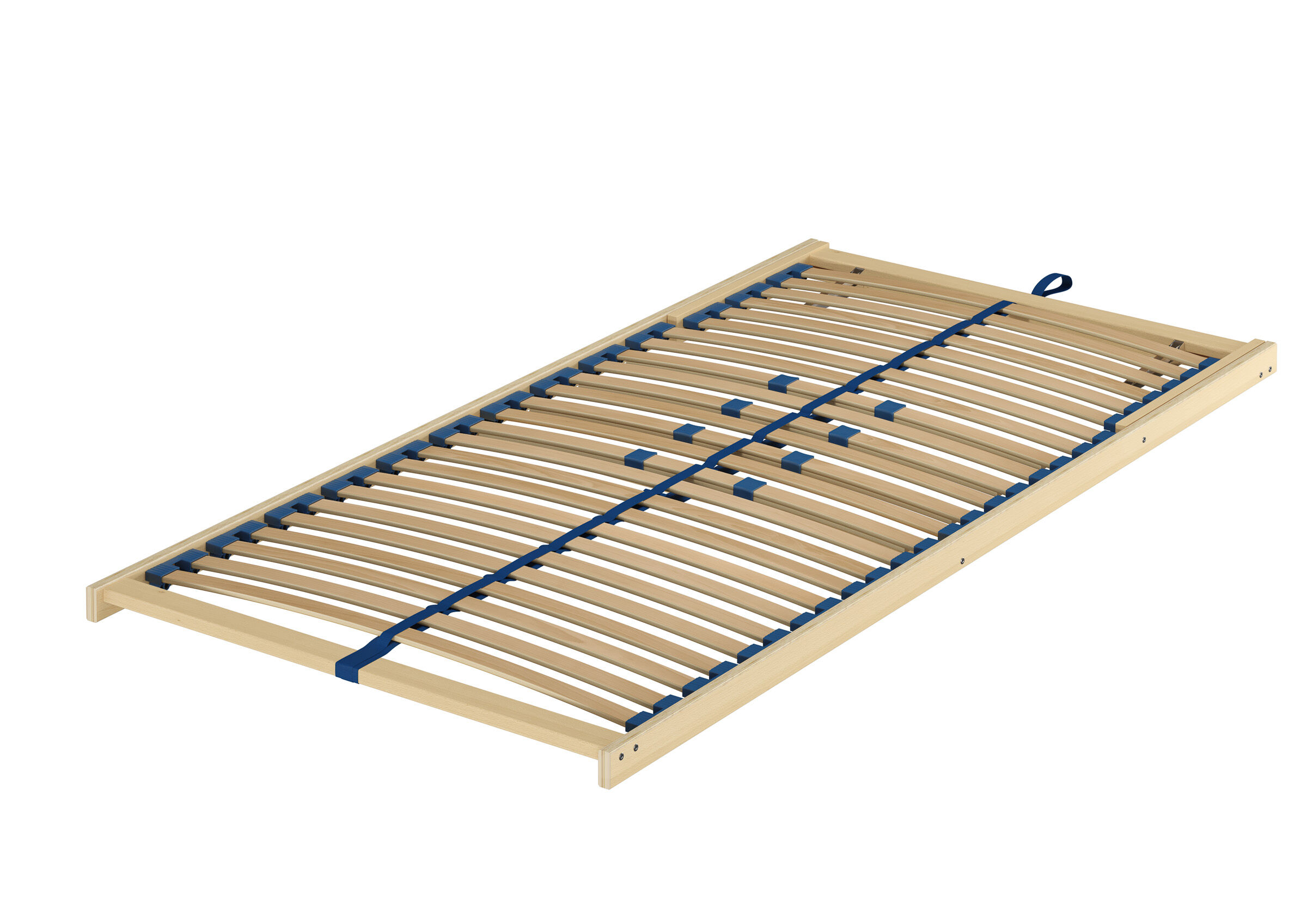 Lattenrost, Holzrahmen, Verstellbare Latten, Buchenholz, Blau, Federholzrahmen Kopfteil verstellbar
