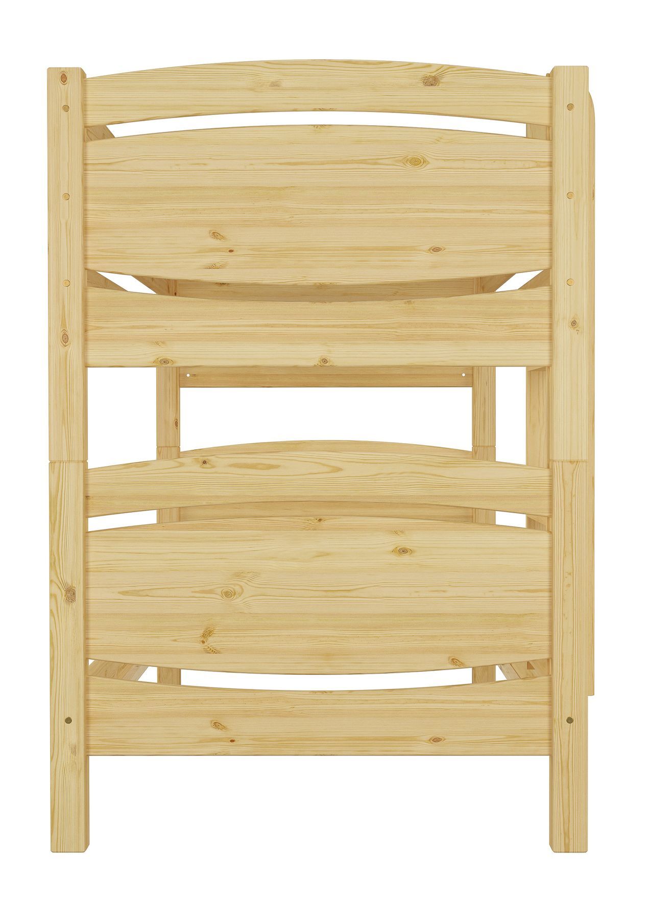 Holzbett, Etagenbett, Kiefernholz, Naturholz, Holzrahmen, Stockbett Nische 100