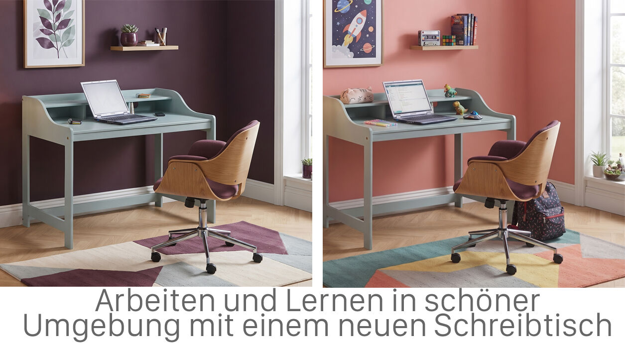 Schreibtisch, Arbeitsplatz, Kinderzimmer, Mittagstuhl, Laptop,
