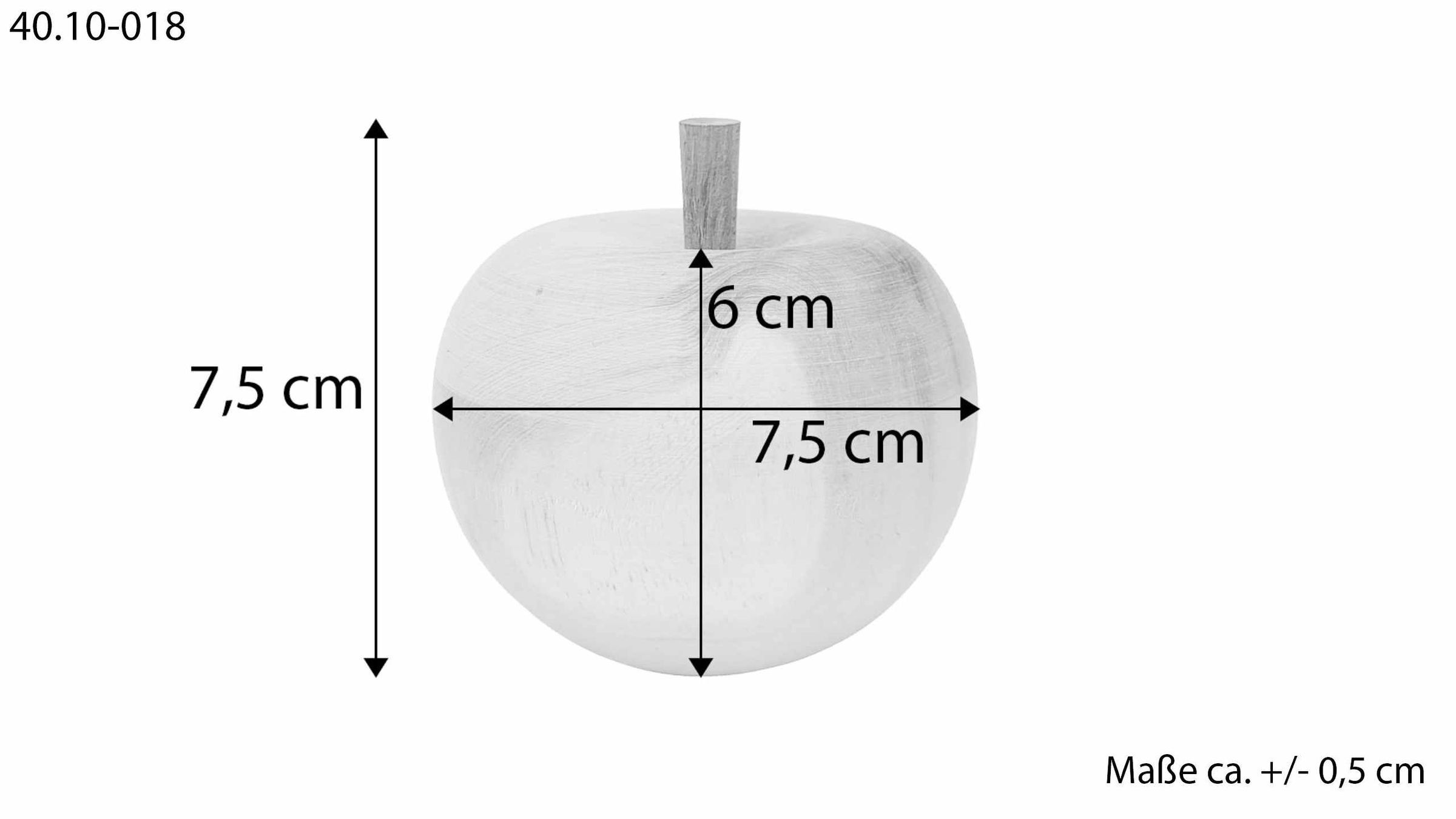 Holz, Apfel, Holzapfel, Deko, Kugel, Abmessungen Dekoapfel Zirbenholz