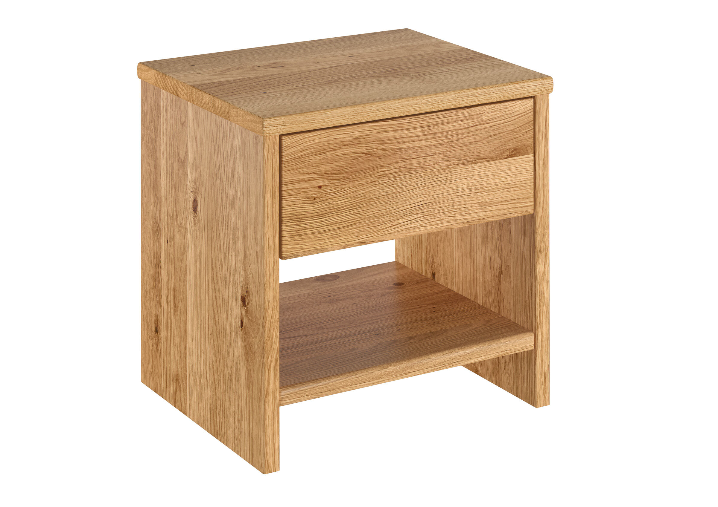 Nachttisch, Nachtisch, Holz, Eiche, Schublade, Eiche Nachtkonsole mit einer Schublade
