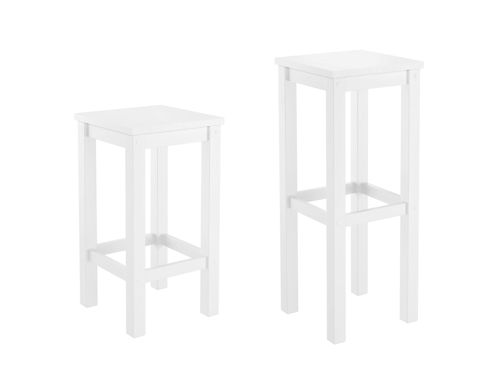 Hocker, Holzstuhl, weiß, stapelbar, queroval,