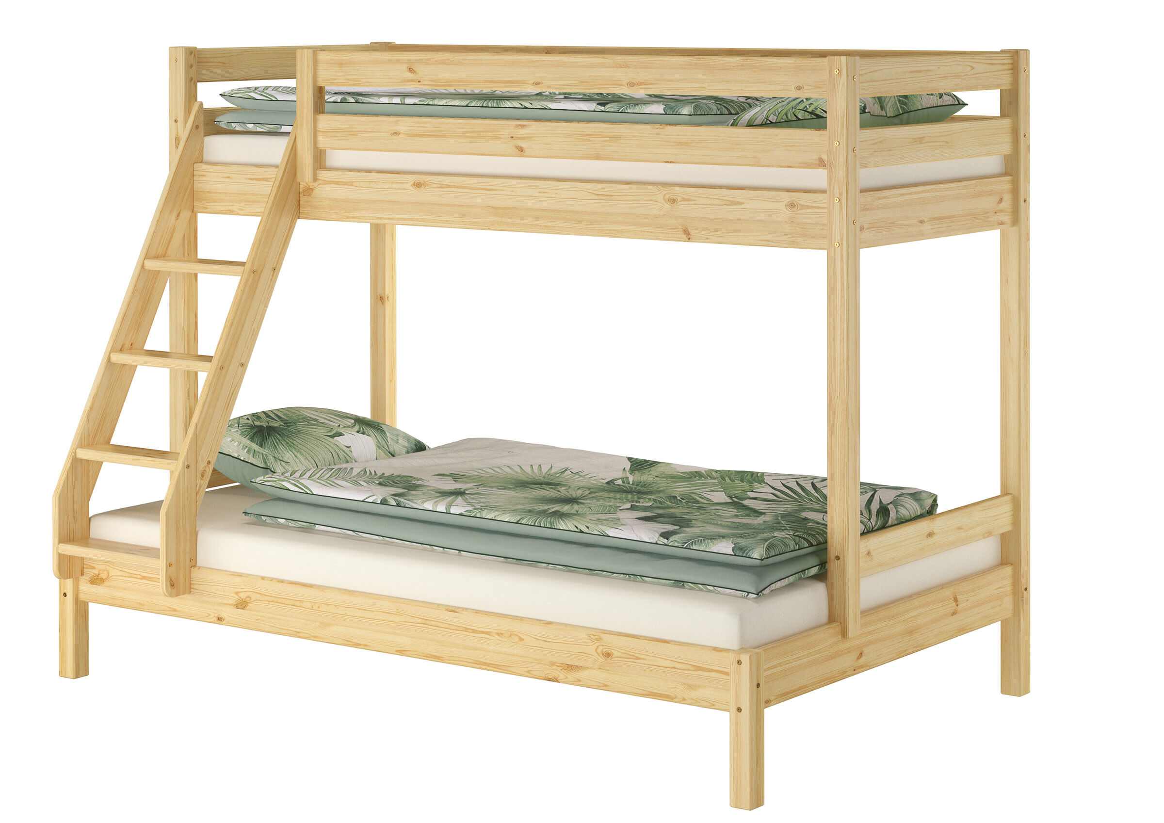 Moebel, Bett, Hochbett, Krippe, Babybett, Doppelbett Stockbett Kiefer natur