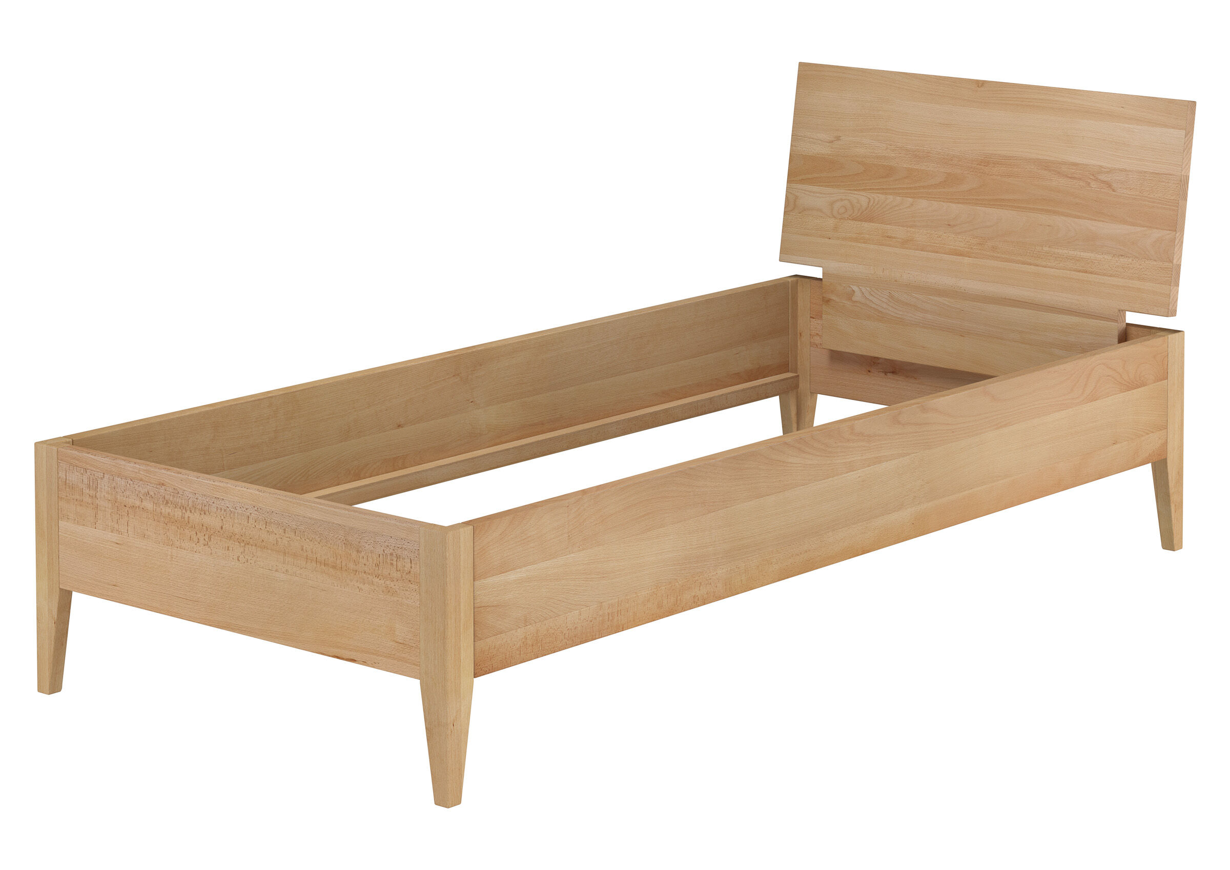 Holzbett, Einzelbett, Kiefernholz, Massivholz Bettgestell, Bettrahmen, Buchenholz-Einzelbett 90x200