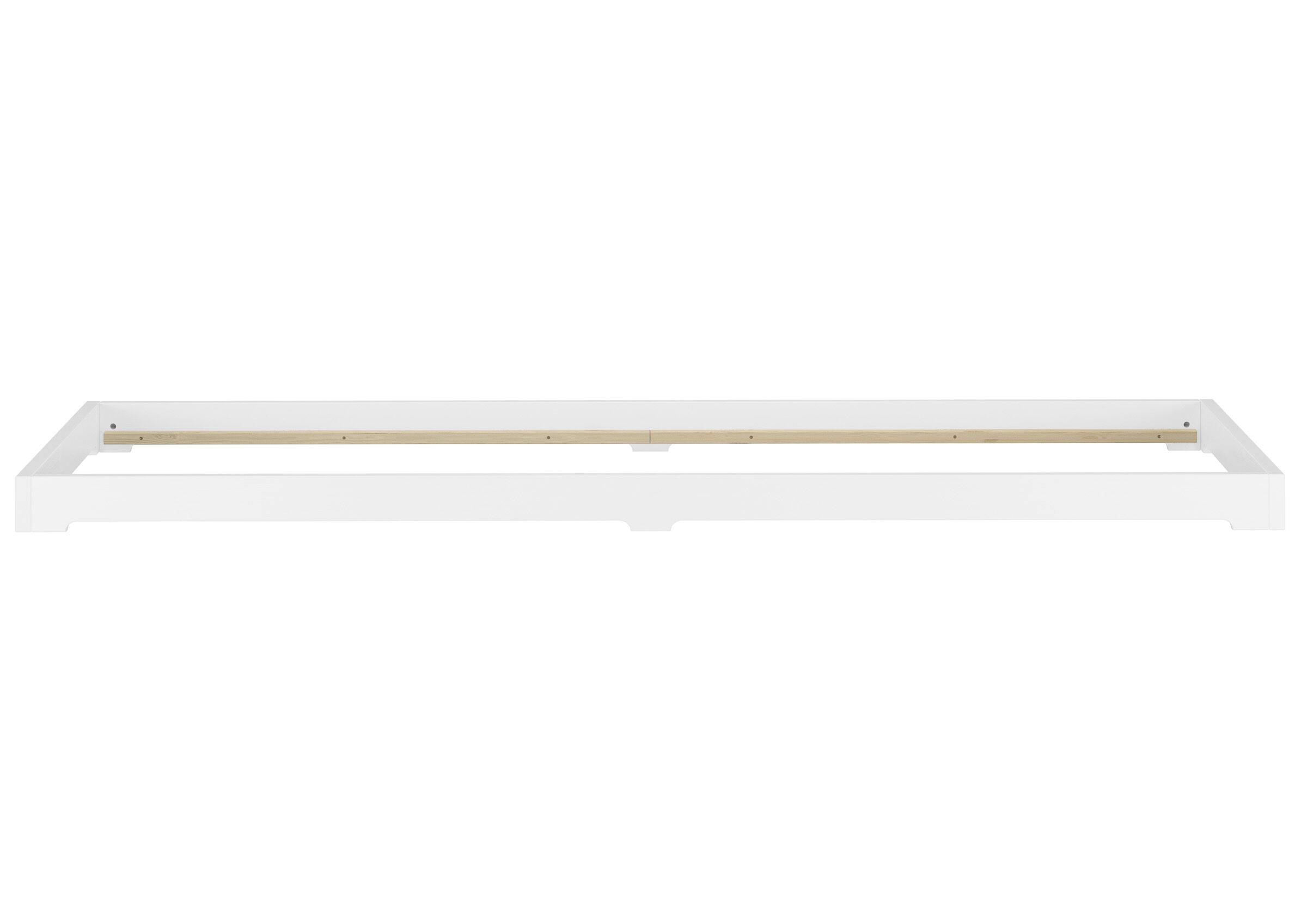 Bettboden, Holzbalken, Neutralweiß, Bettuntergestell, Lattenrost,