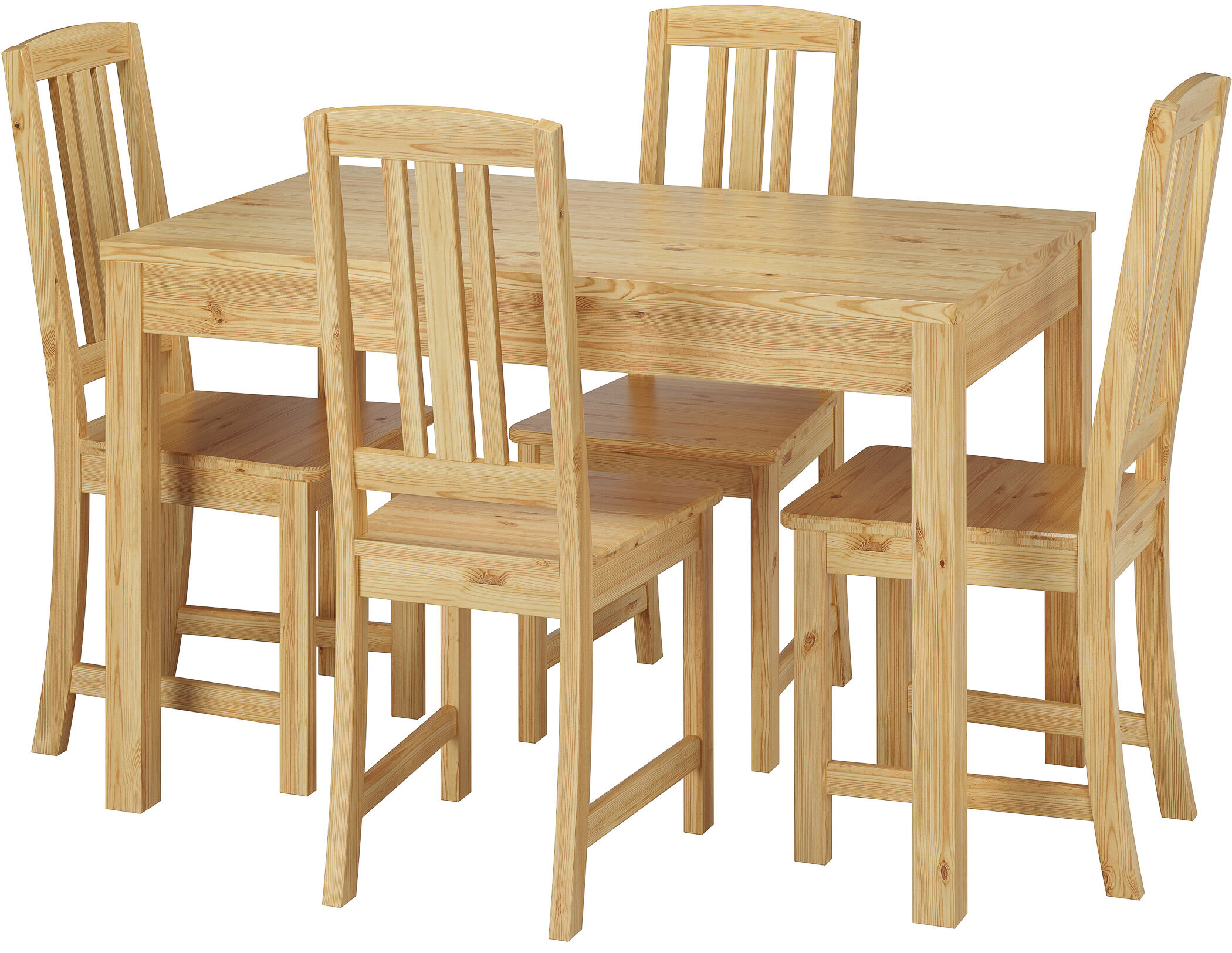 Esstisch, Holztisch, Holzstühle, Satz Tischstuhl, Naturholz,