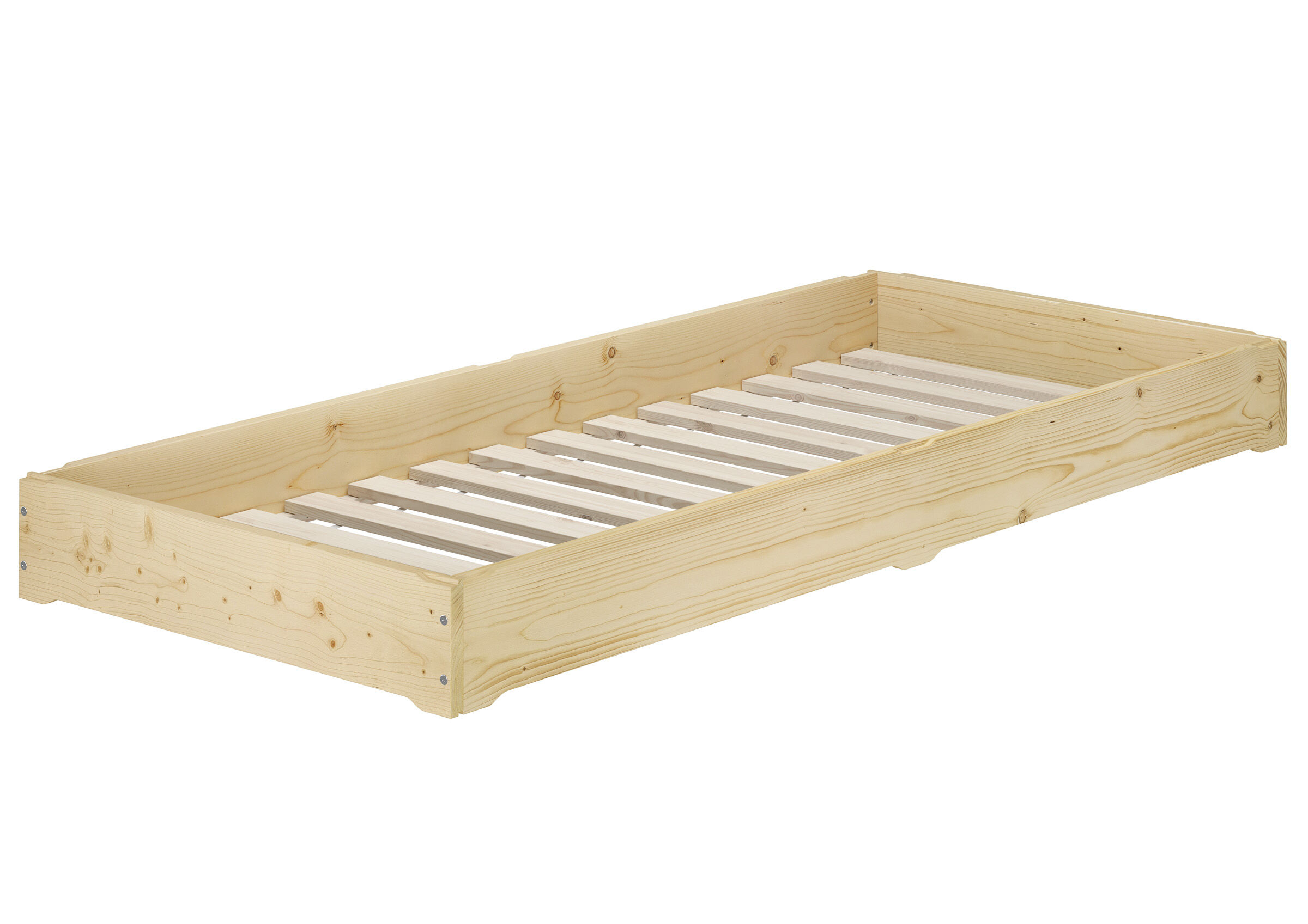 Fichtenbett stapelbar 80x200 mit Rollrost Kastenbett stapelbar 80x200 mit Rollrost
