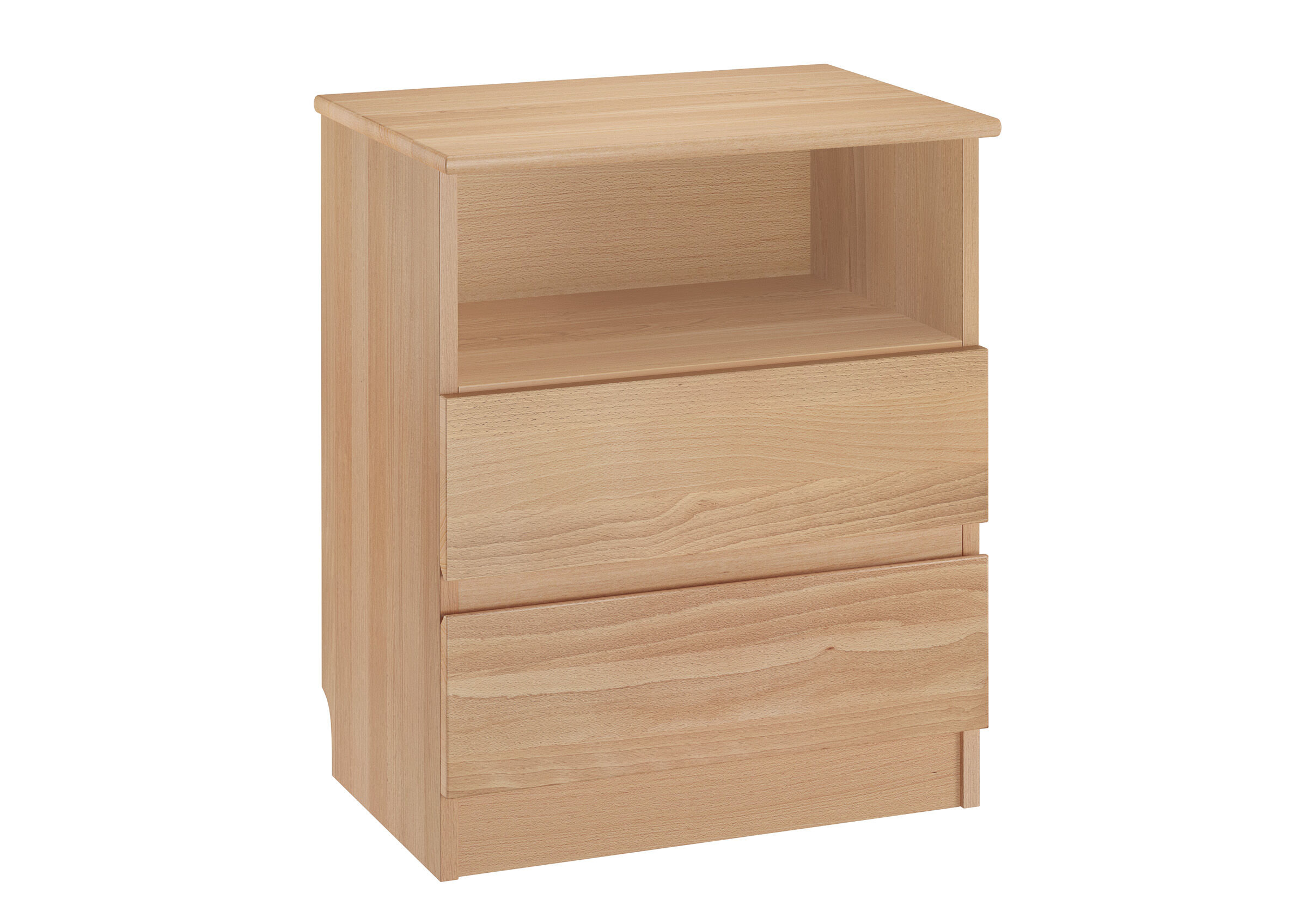 Nachttisch, Nachtkommode, Holz, Holzstruktur, Schubladen, Hohe Nachtkonsole Buche