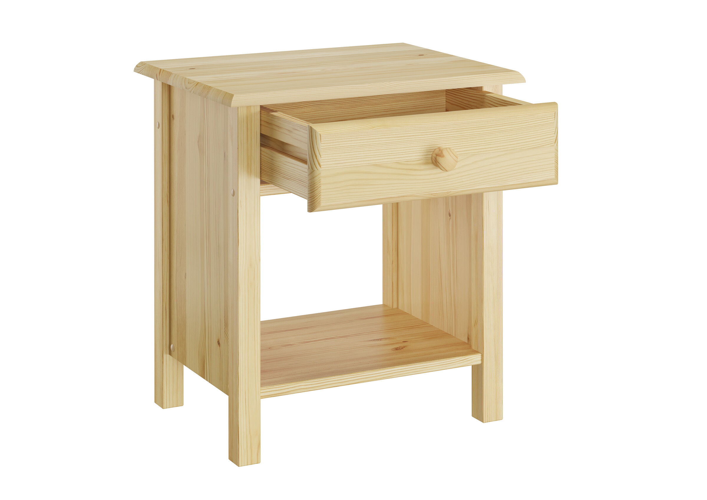 holzschrank, nachttisch, holz, schublade, naturholz, Nachttisch mit Schublade