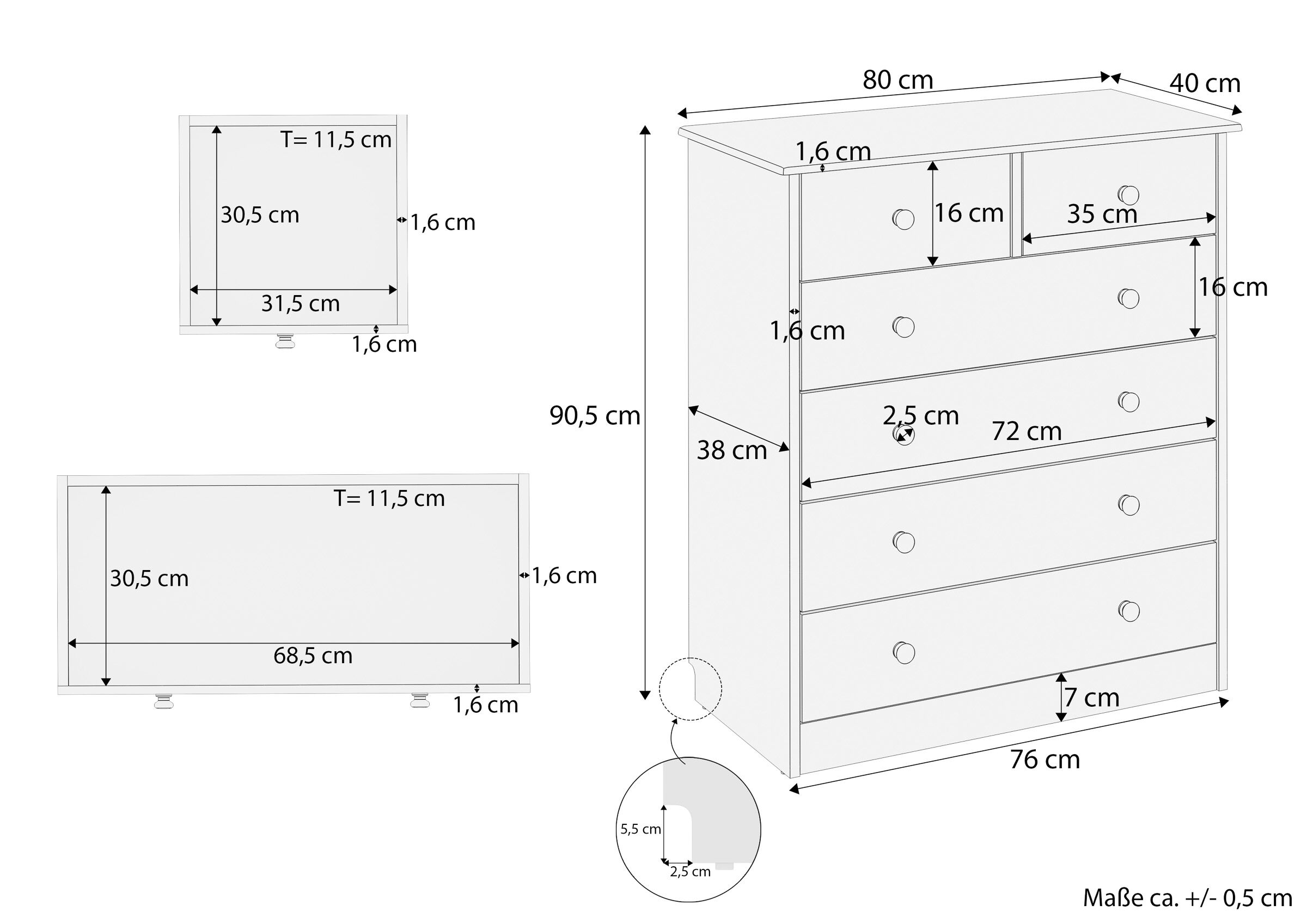 Kleiderschrank, Kommode, Schubladen, Holzdekoration, Möbeldesign, Holzkommode weiß Skizze