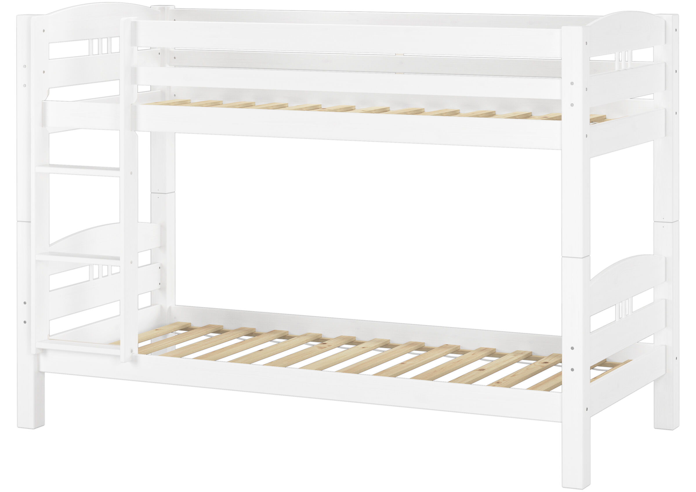 hochbett, holz, weiß, lattenrost, bettrahmen, weißes Etagenbett